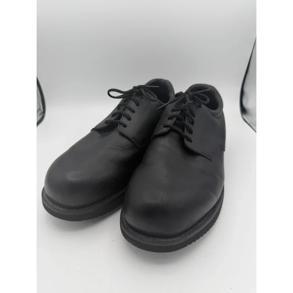 Drew Men's 10.5 2E Black Leather Oxford Comfort Shoes Vibram Soles Wide.    1781